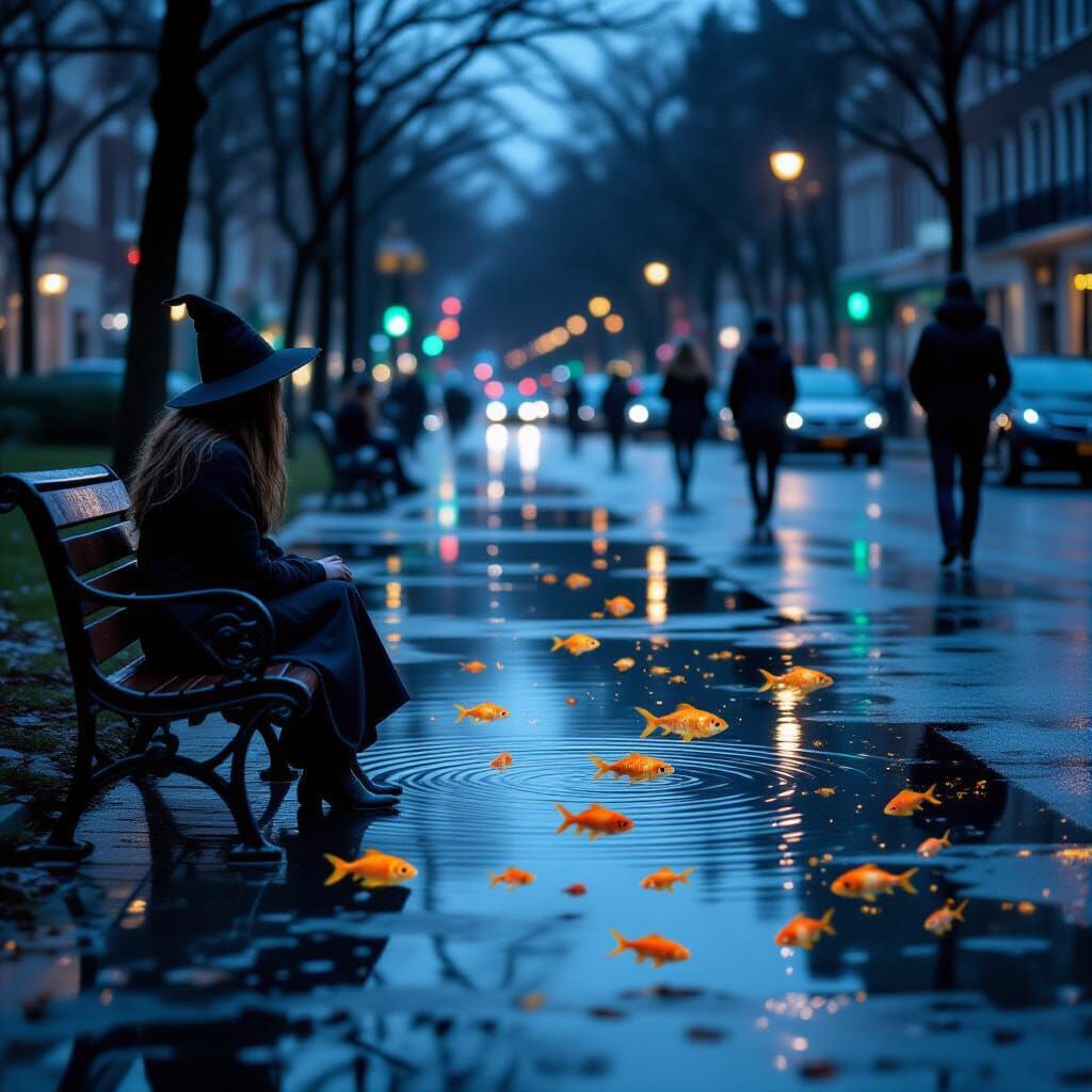 Magical Puddles Transform City Streets in Ultra-Realistic St...