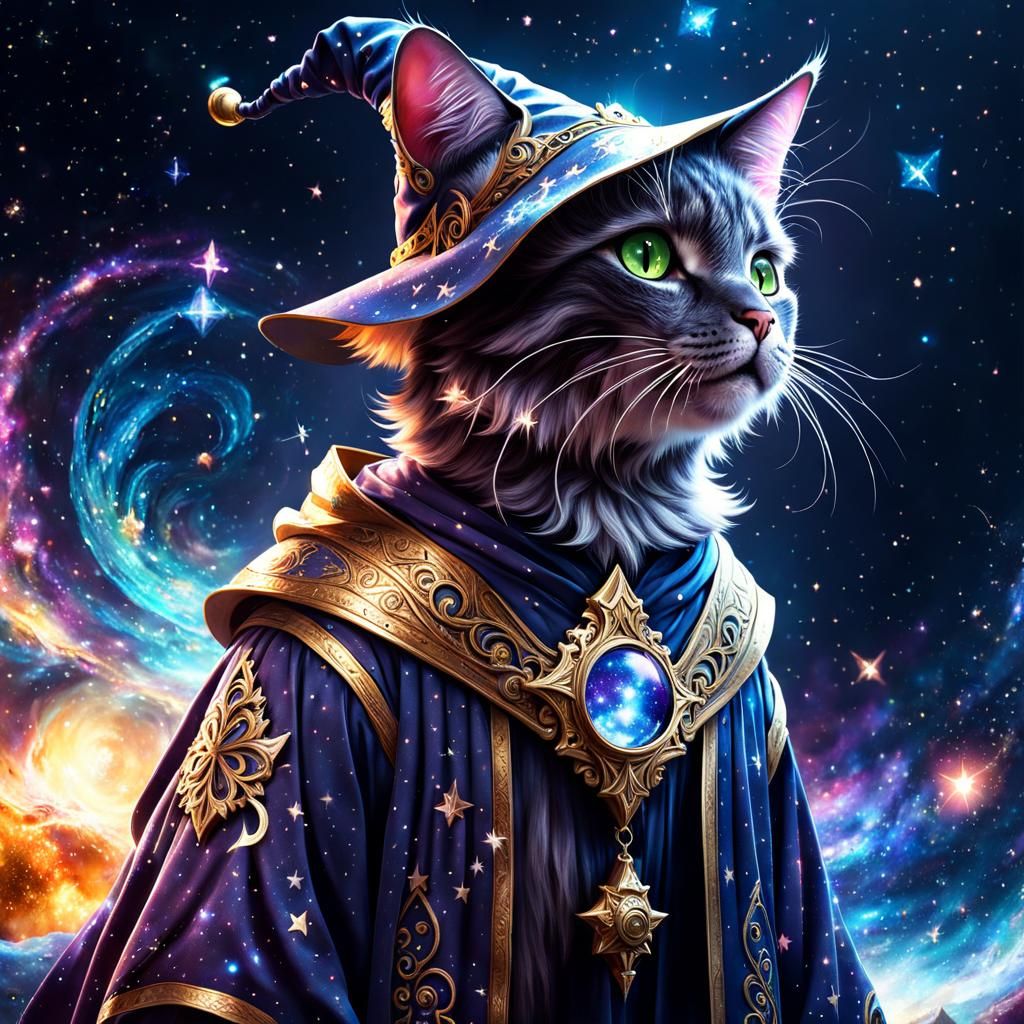 Wise Cat Galaxy Wizard