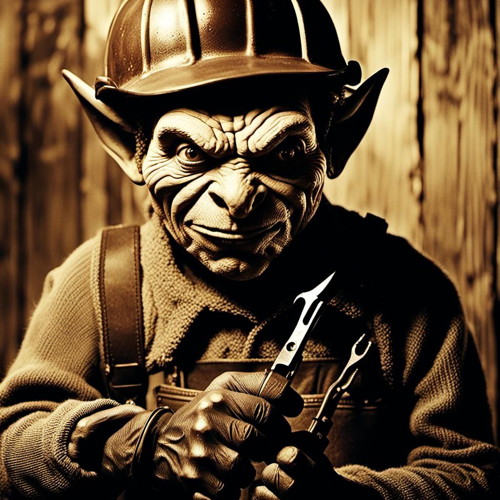 Goblin Plumber: Gritty Film Noir Close-Up