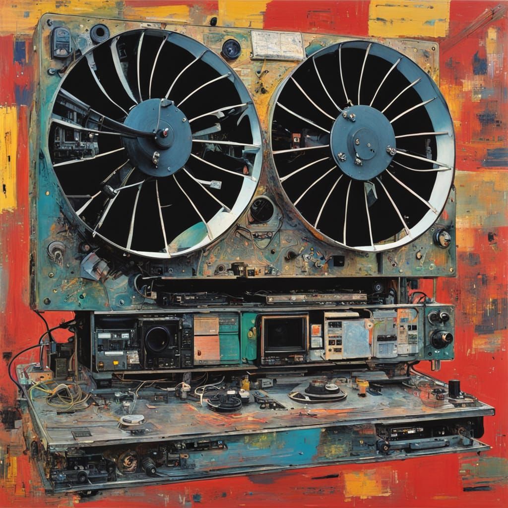 Mechanical Fan, Virtual Droplet, and Speed Cassette Art