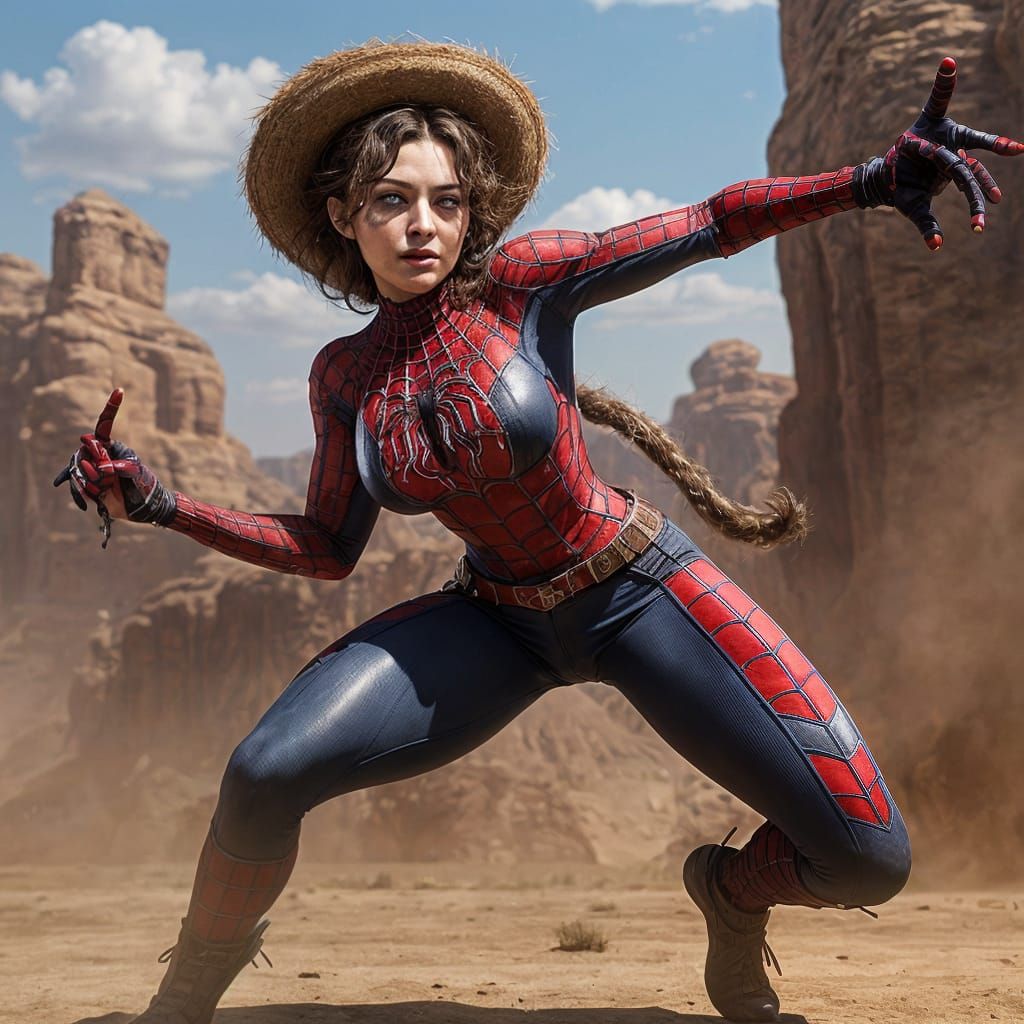 Wild West Superheroine in Elegant Victorian Costume