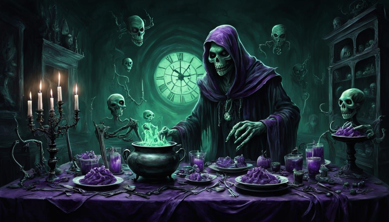 Surreal Birthday Party With Haunted Potion Cake