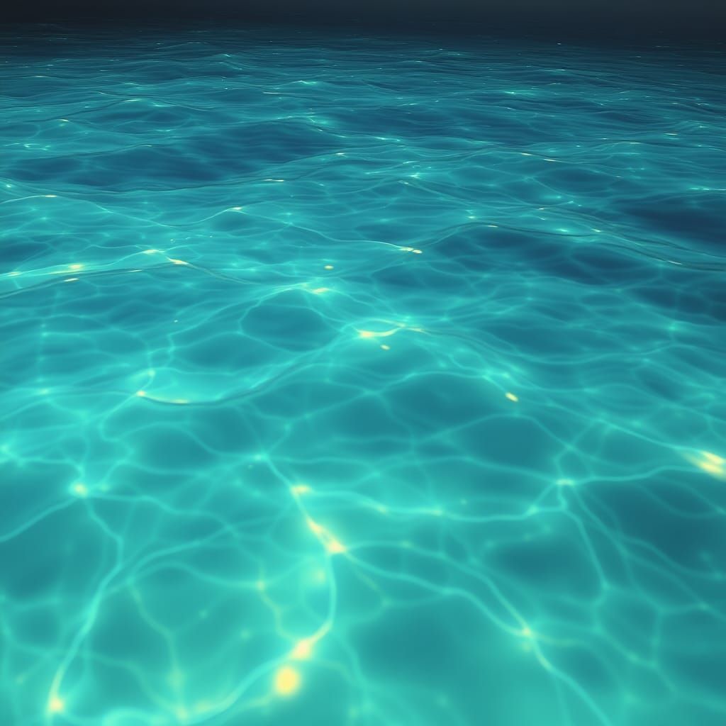 Glowing Ocean of Translucent Water: Ethereal Color Field