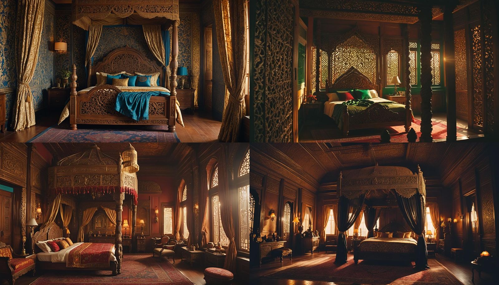 Elegant Indian Room With Large Bed