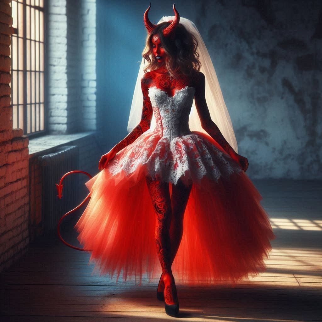 Impressionistic Portrait of a Devil's Bride