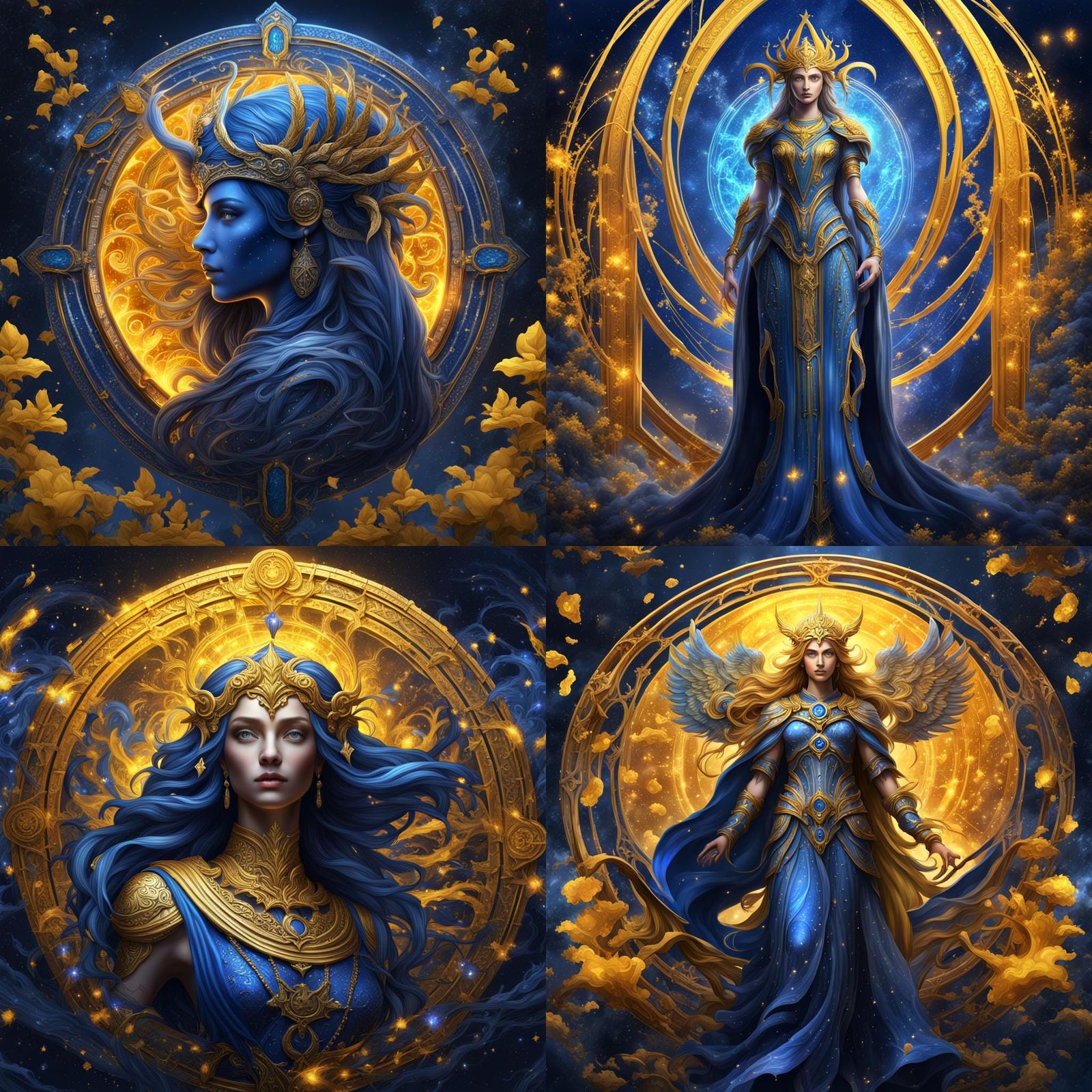 Virgo Sign in Dark Fantasy Art Style