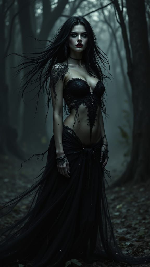 Classy Vampire with Unpleasant Gaze in Dark Fantasy Style