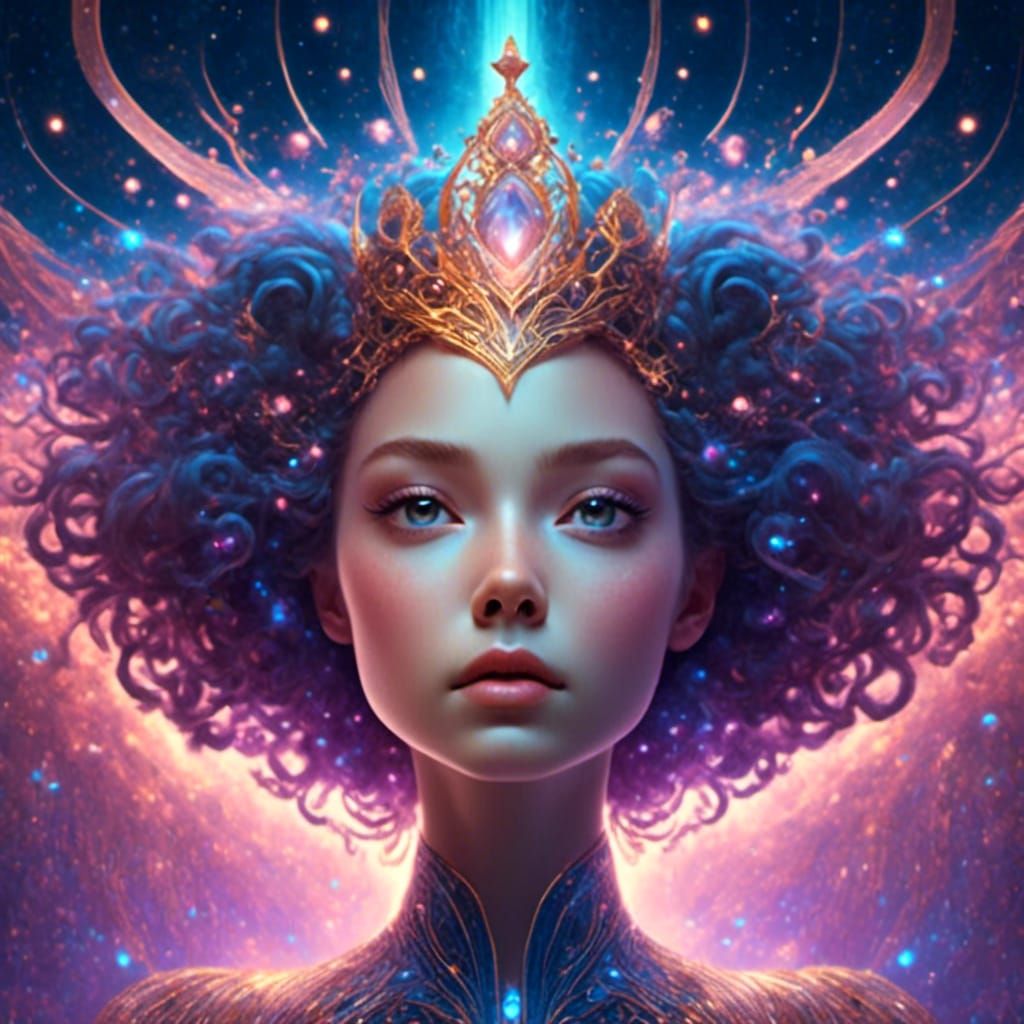 <lora:Gullyism:1.0> Hyperdetailed Beautiful stunning 4th Dimensional Princess perfect cute face, flowing intricate cosmi...