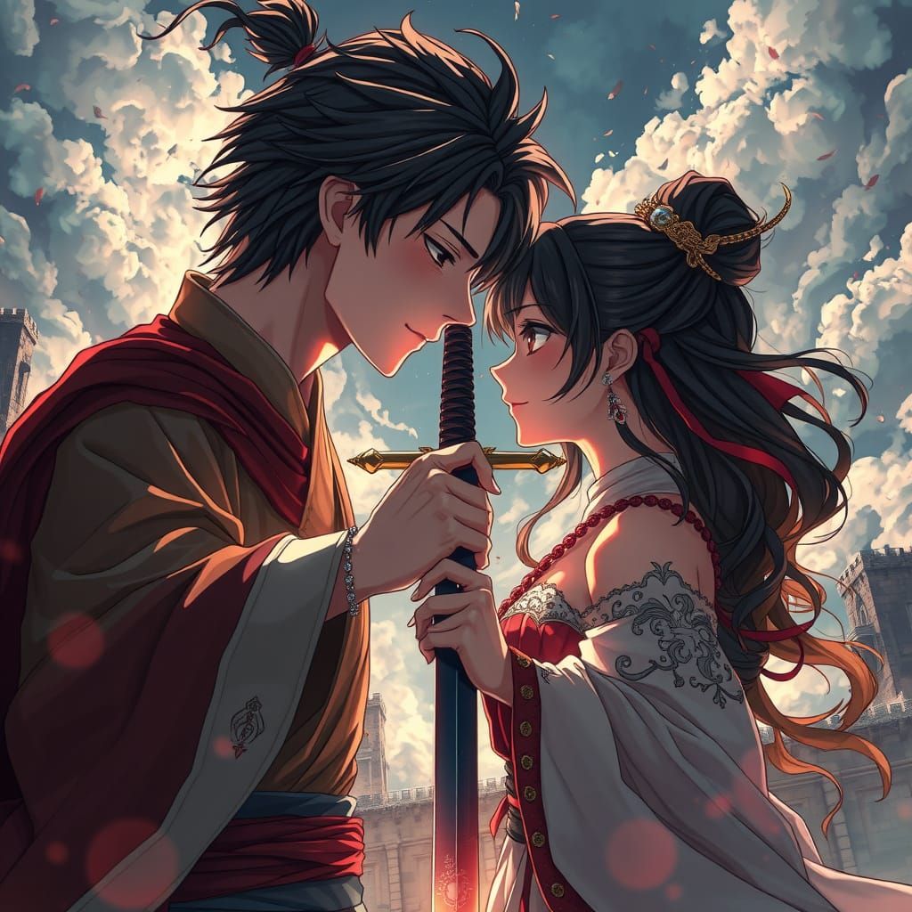 Forbidden Passion in Anime-Inspired Tableau