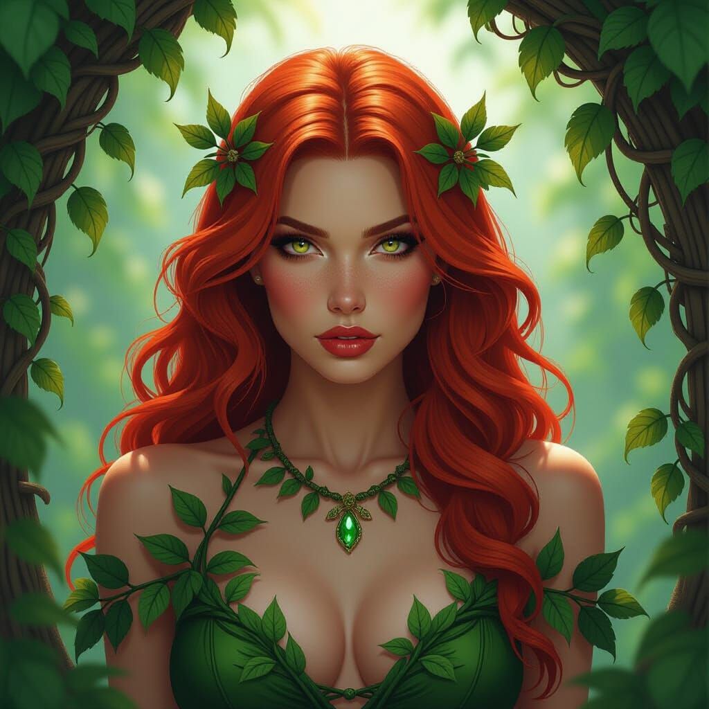 Nature Goddess in Hyperrealistic Digital Art Style