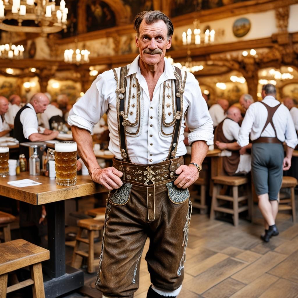 Opa Heinrich still likes to Schuhplattler