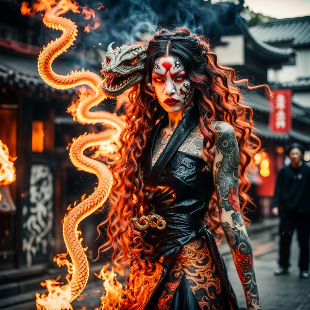 Apocalyptic Fire Witch Engulfs Hibiya Street