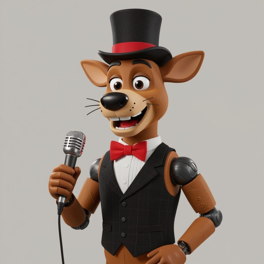 Vintage Animatronic Buck Mascot with Microphone