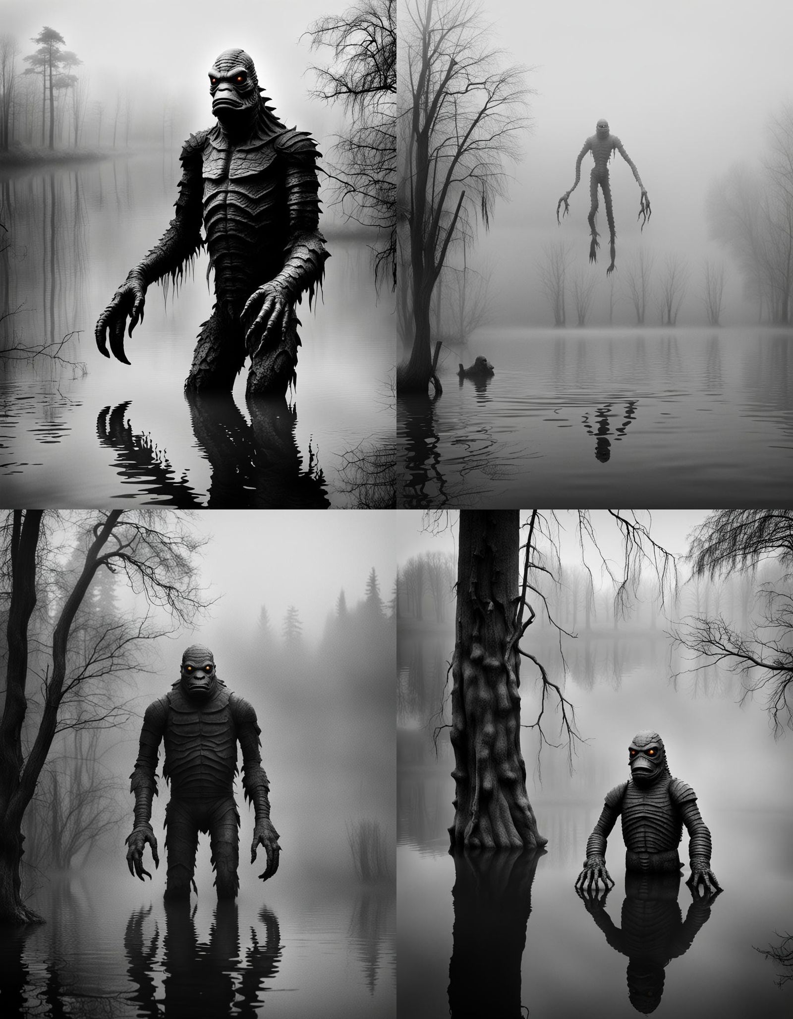 Creature from the Black Lagoon in Misty Lake