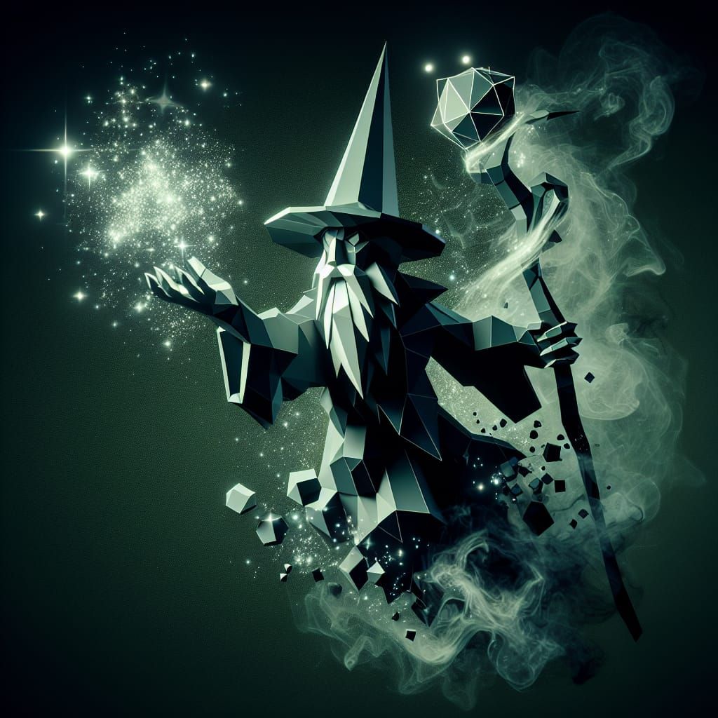 Green Mystical Wizard with Psychic Energy