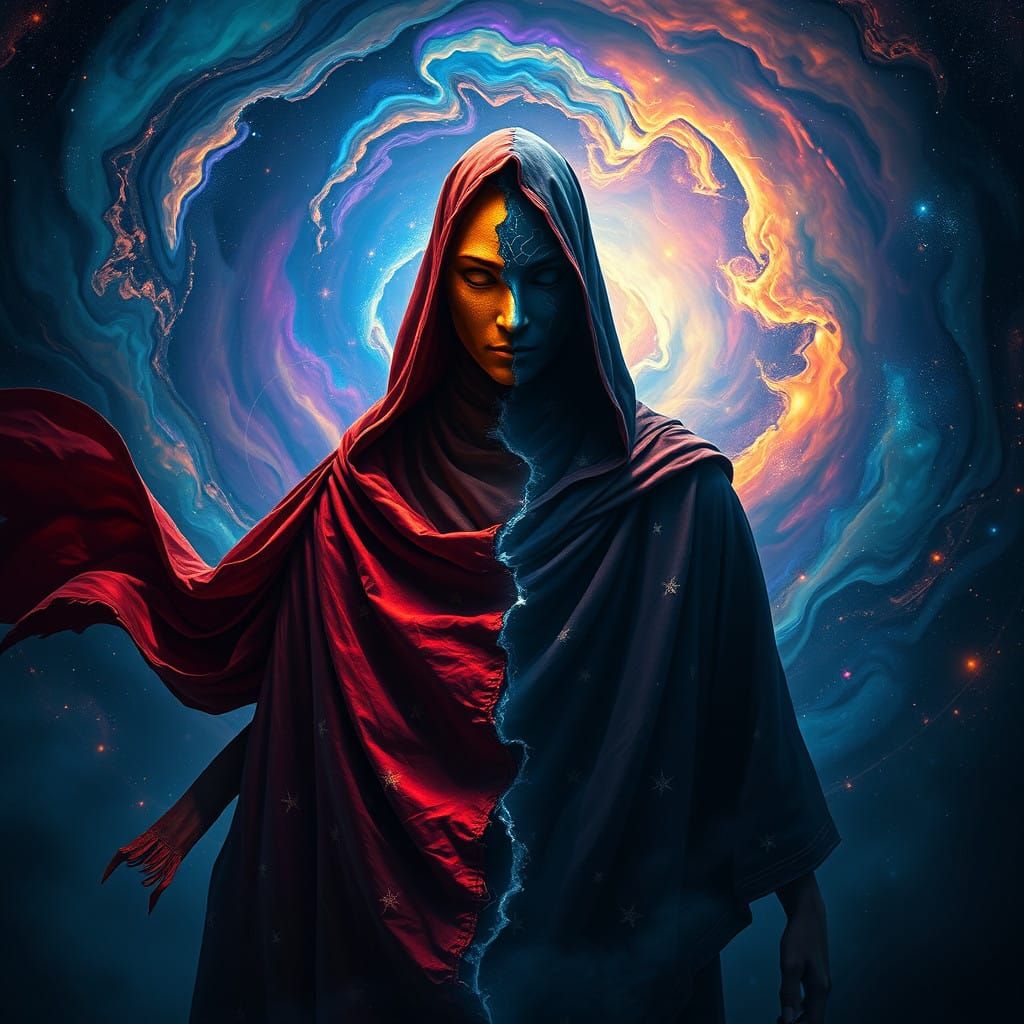 Torn Between Light and Darkness in a Celestial Realm