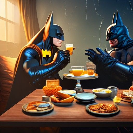 Batman and God Share Breakfast: Detailed Matte Painting