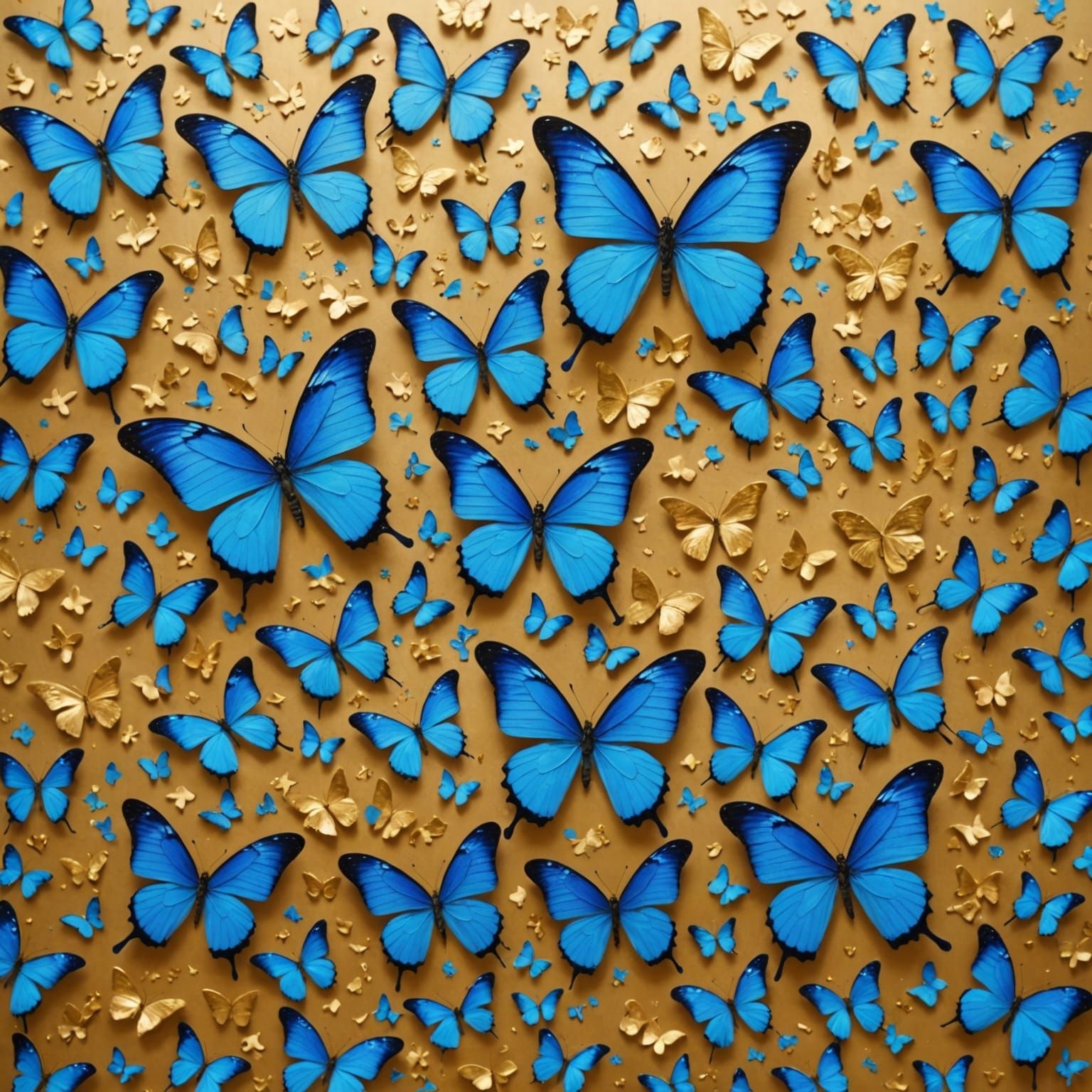 Blue Butterflies, Infinity Symbols, and Rainbow Handprints i...