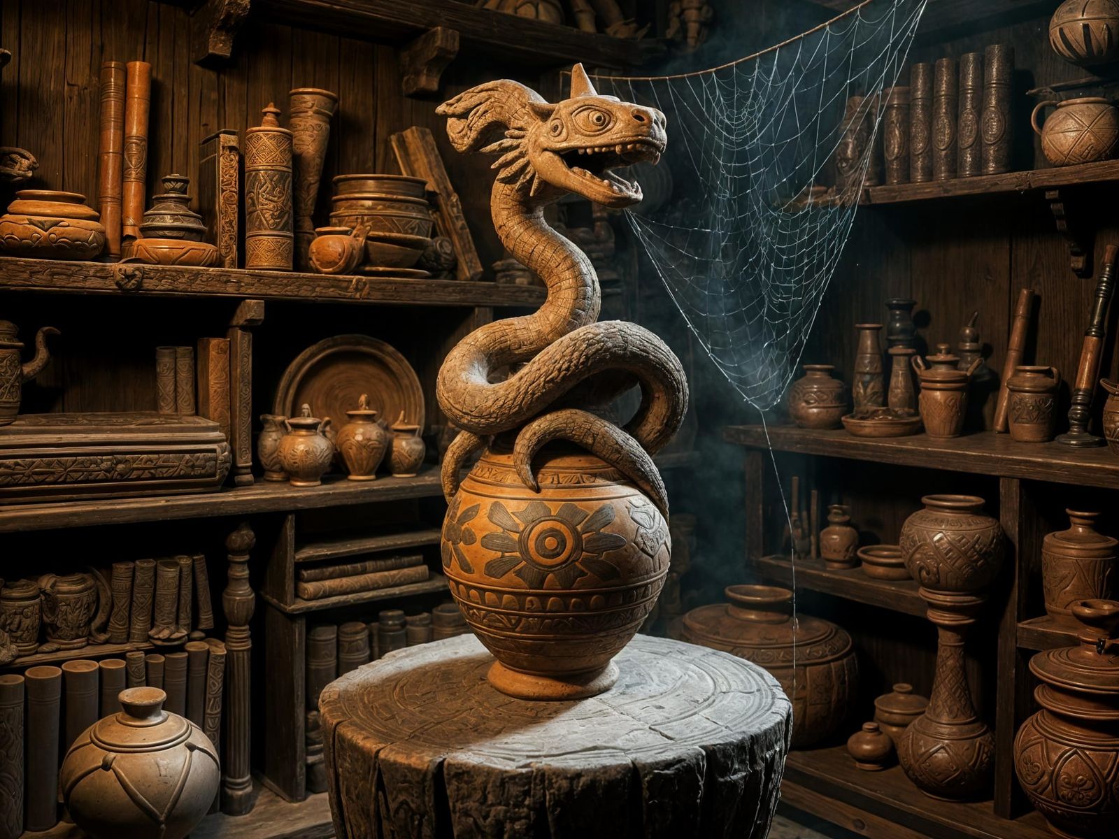 Ancient Mexican Art in Dark Shaman's Lair