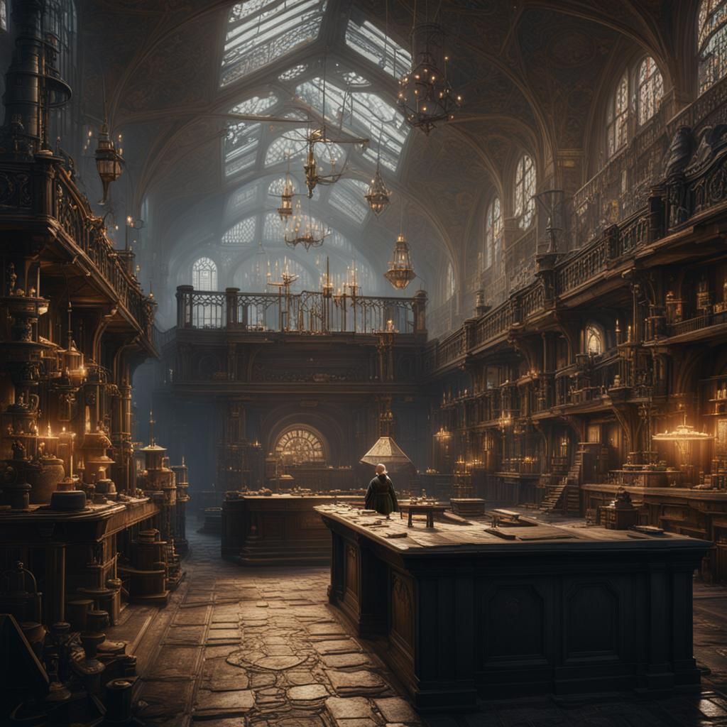 Detailed Matte Painting of Marie Curie