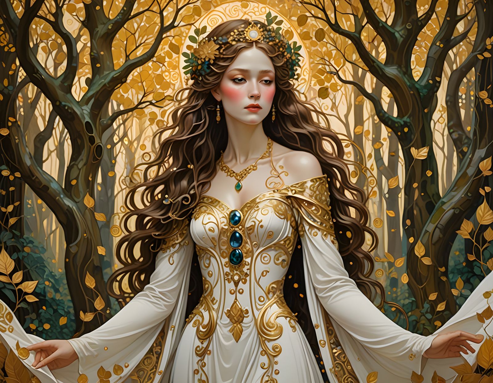 Goddess in the Style of Gustav Klimt