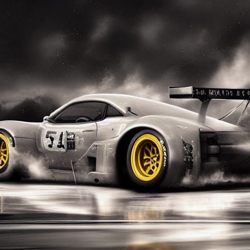 Race Car Digital Matte Painting
