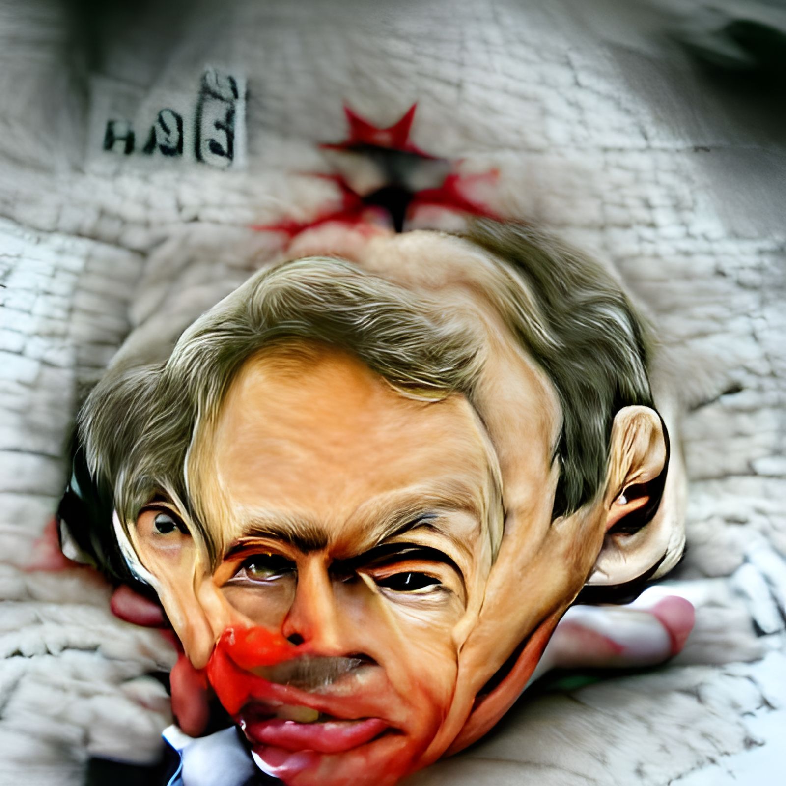 Tony Blair War Criminal AI Art