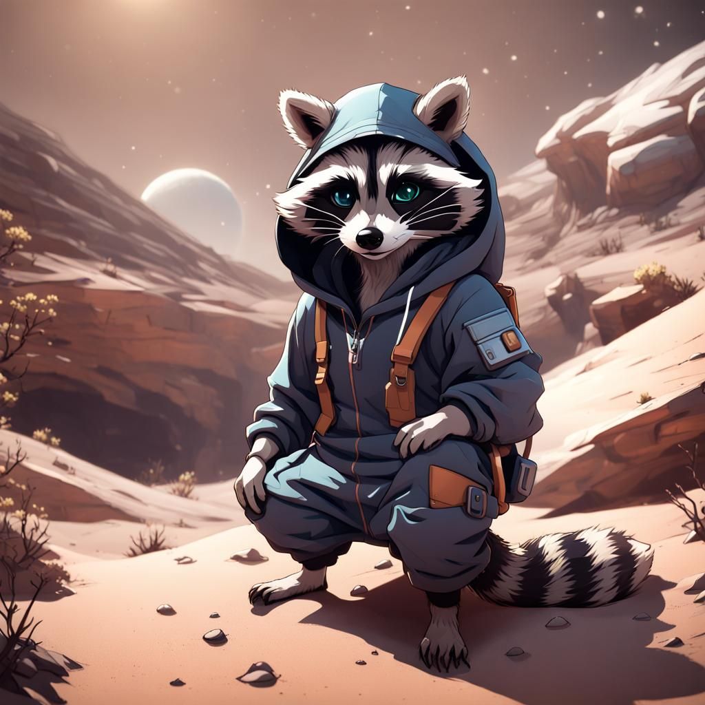 Raccoon out of this world