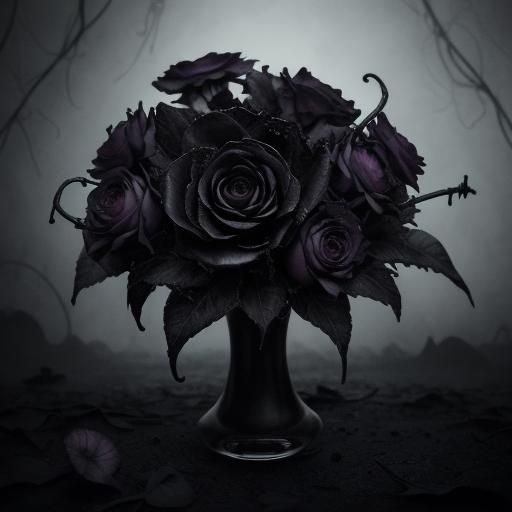 Dark Surrealism: Thorny Flower in Abandoned Greenhouse