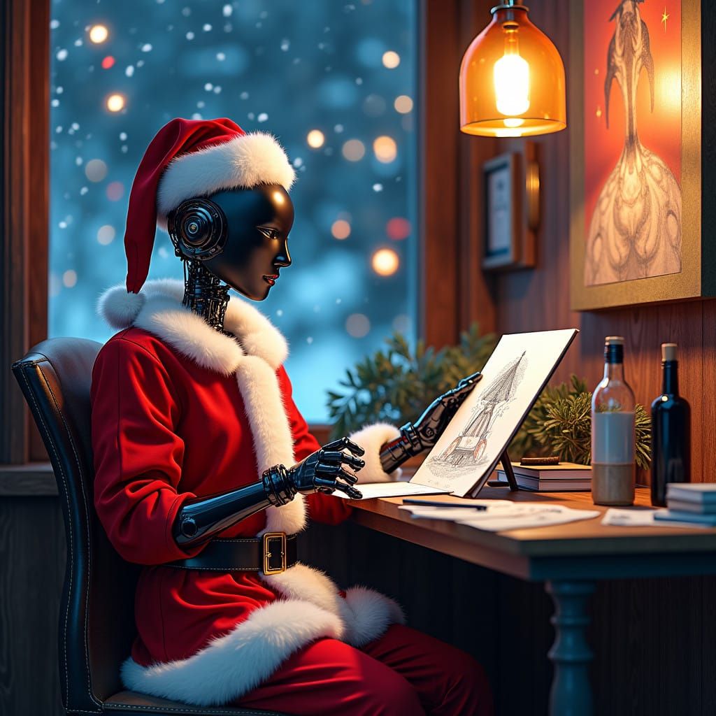 Jolly Robot Surveys Studio Delights in Vibrant Ink Sketch