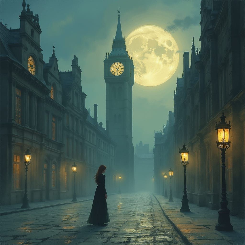 Ethereal Cityscape in Whimsical Watercolor Style