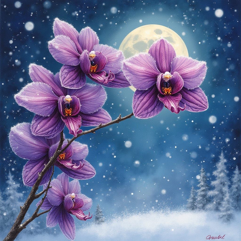 Enchanted Winter Wonderland in Magical Fantasy Style