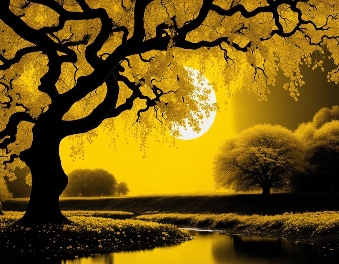 Yellow Landscape  and river