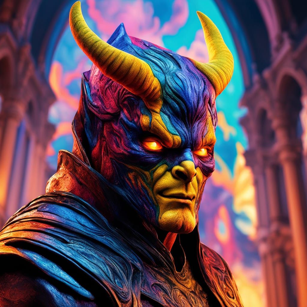 Krtek Leads Bizarre Satanic Ritual in Splash Art Style