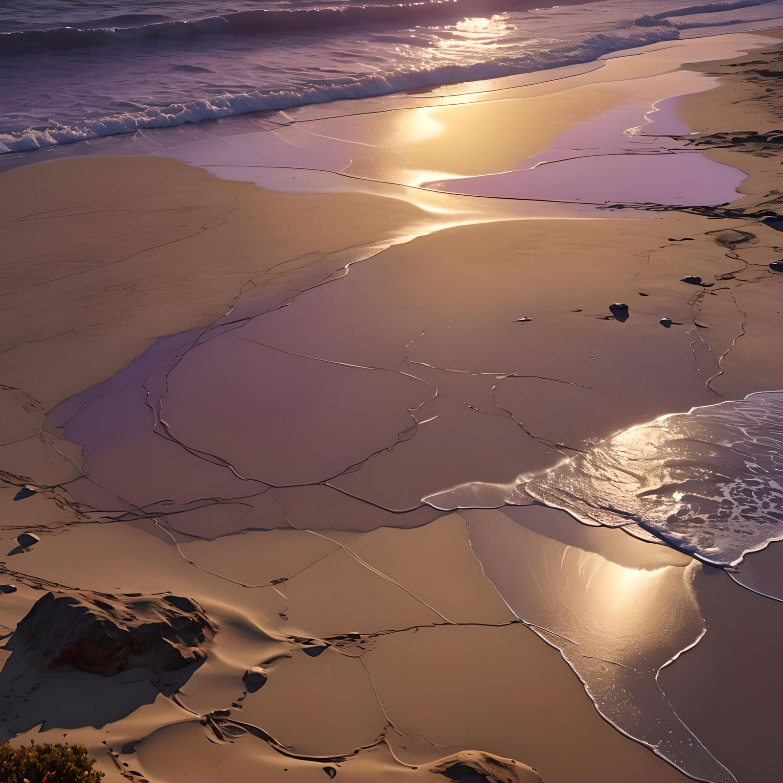 Sunset Beach: Dark Fantasy Concept Art in 8K