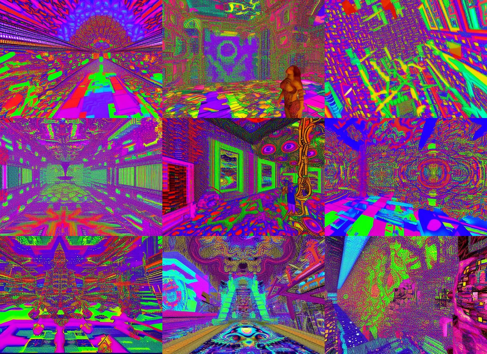 Psychedelic Abstract Art with Intricate Details