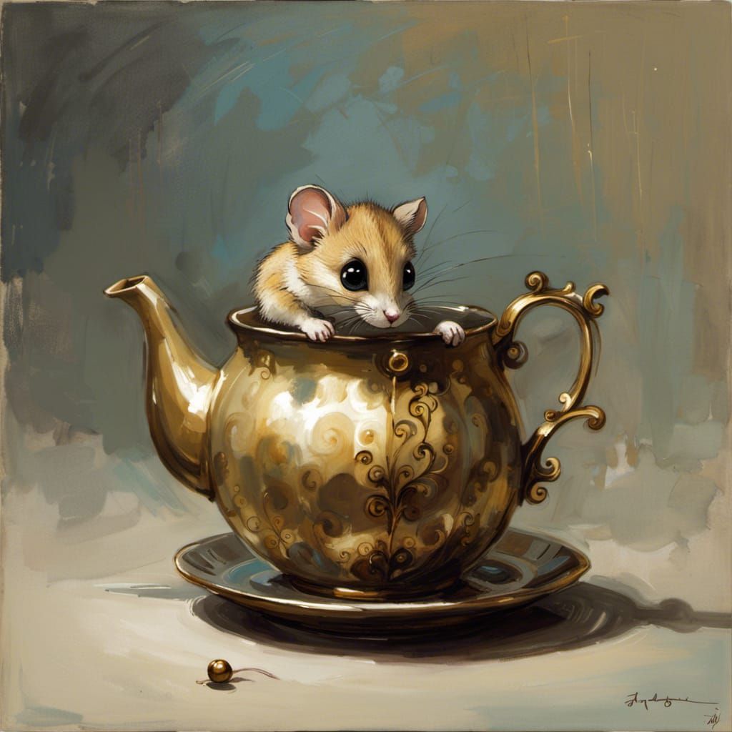 Dormouse in the teapot