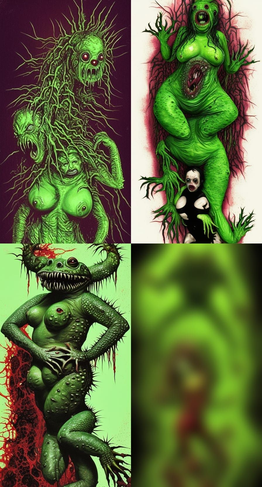 Ghoulish Amphibian: A Gothic Horror Nightmare