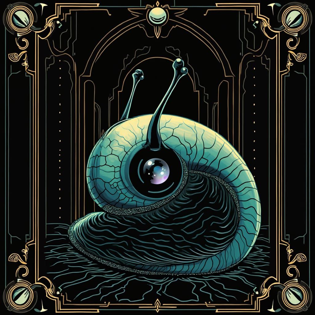 Sleek Slug in Opulent Art Deco with Neon Accents