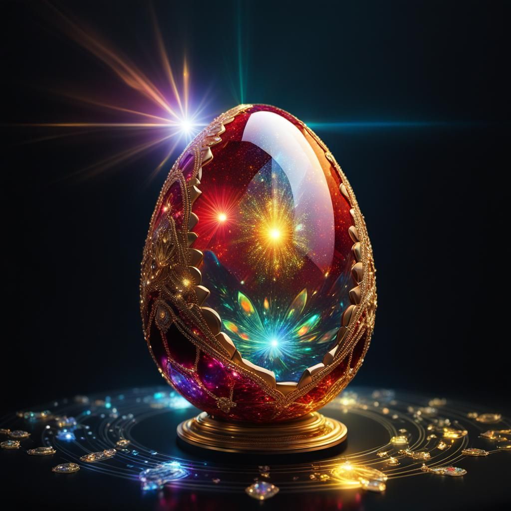 bright glowing egg