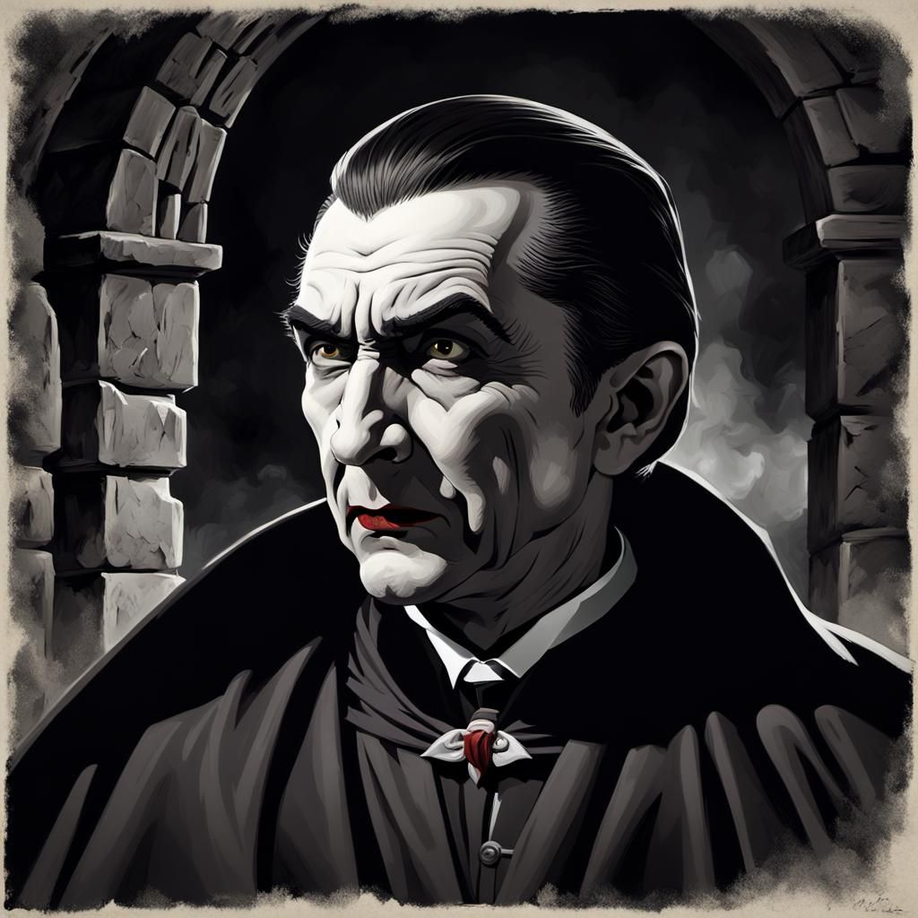 Bela Lugosi as Dracula in Vintage Style