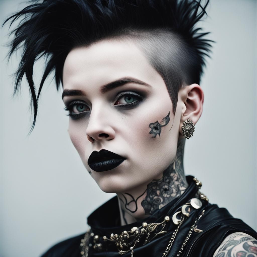 Goth Punk Congolese Girl Portrait by Sanne van Rozendaal