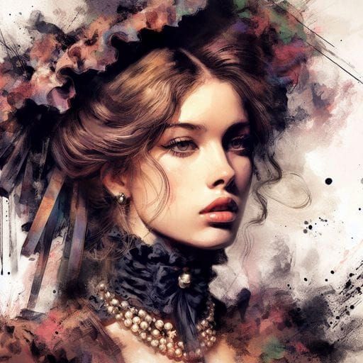 French Woman, XIX Century, in Royo Style