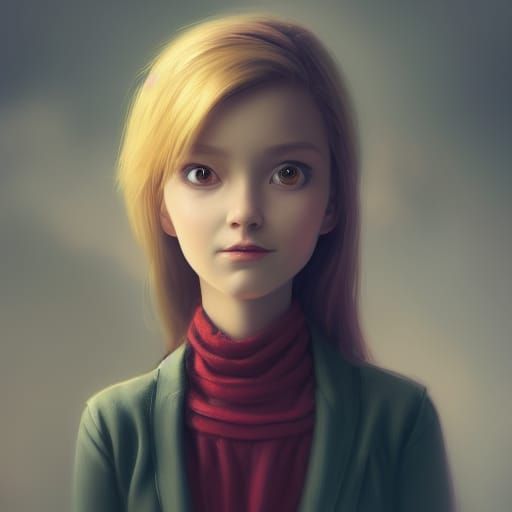 Dark Fantasy Portrait in 3D Digital Art Style