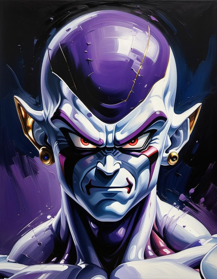Frieza Portrait in Oil Painting Style