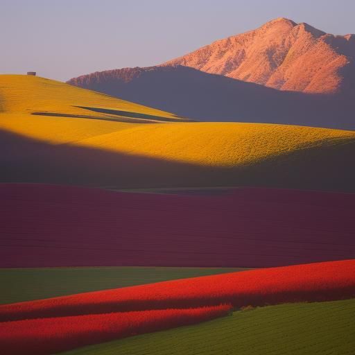 Picturesque Farm in Impressionistic Style