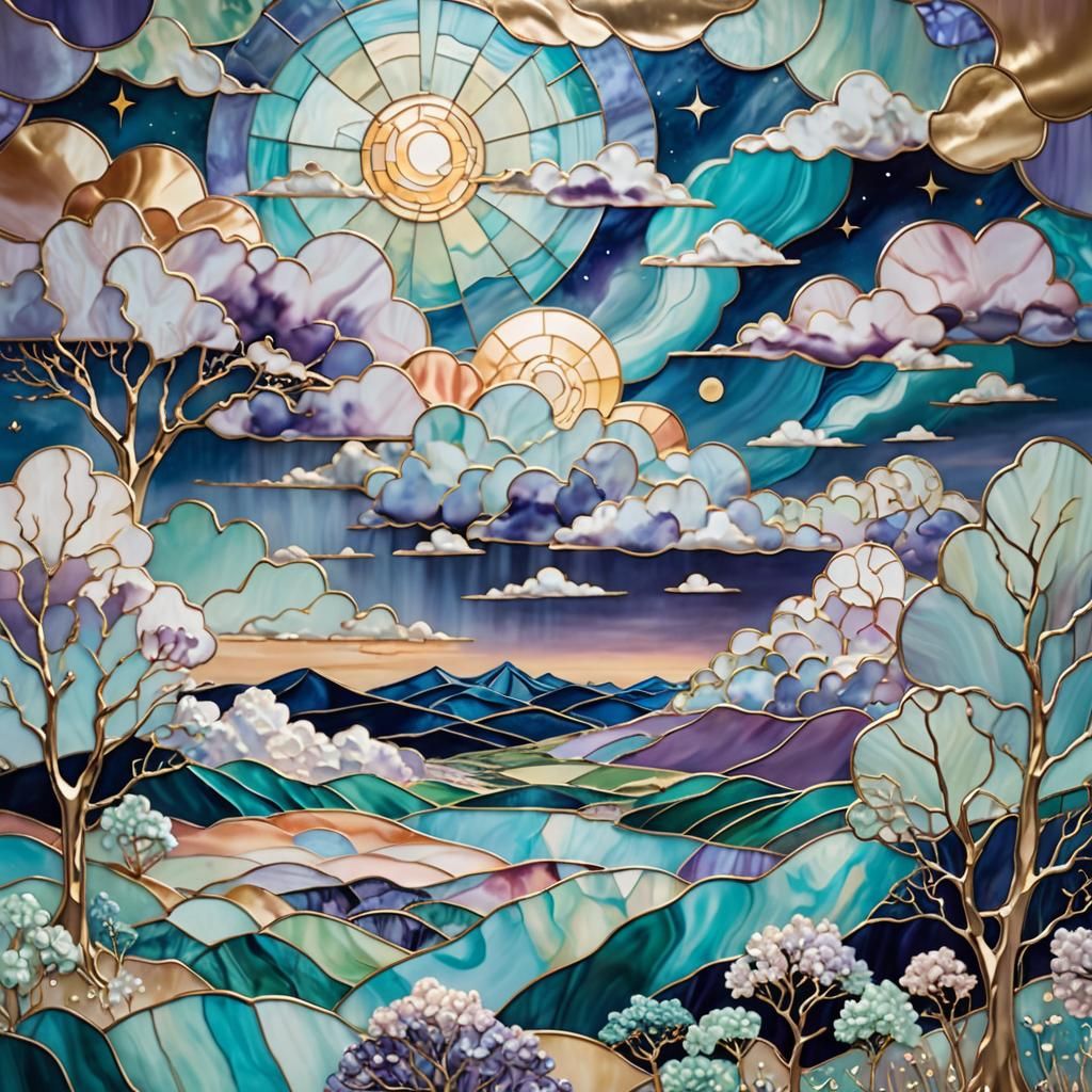 Dreamlike Cloudscape with Ethereal Light