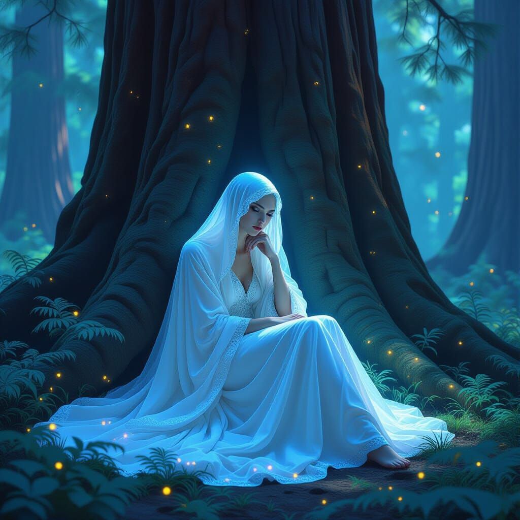 Ethereal Banshee in Iridescent Elf Forest