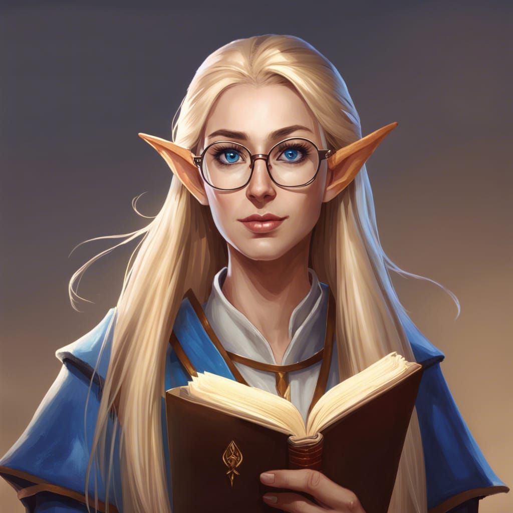 High Elven Desert Mage Student Portrait