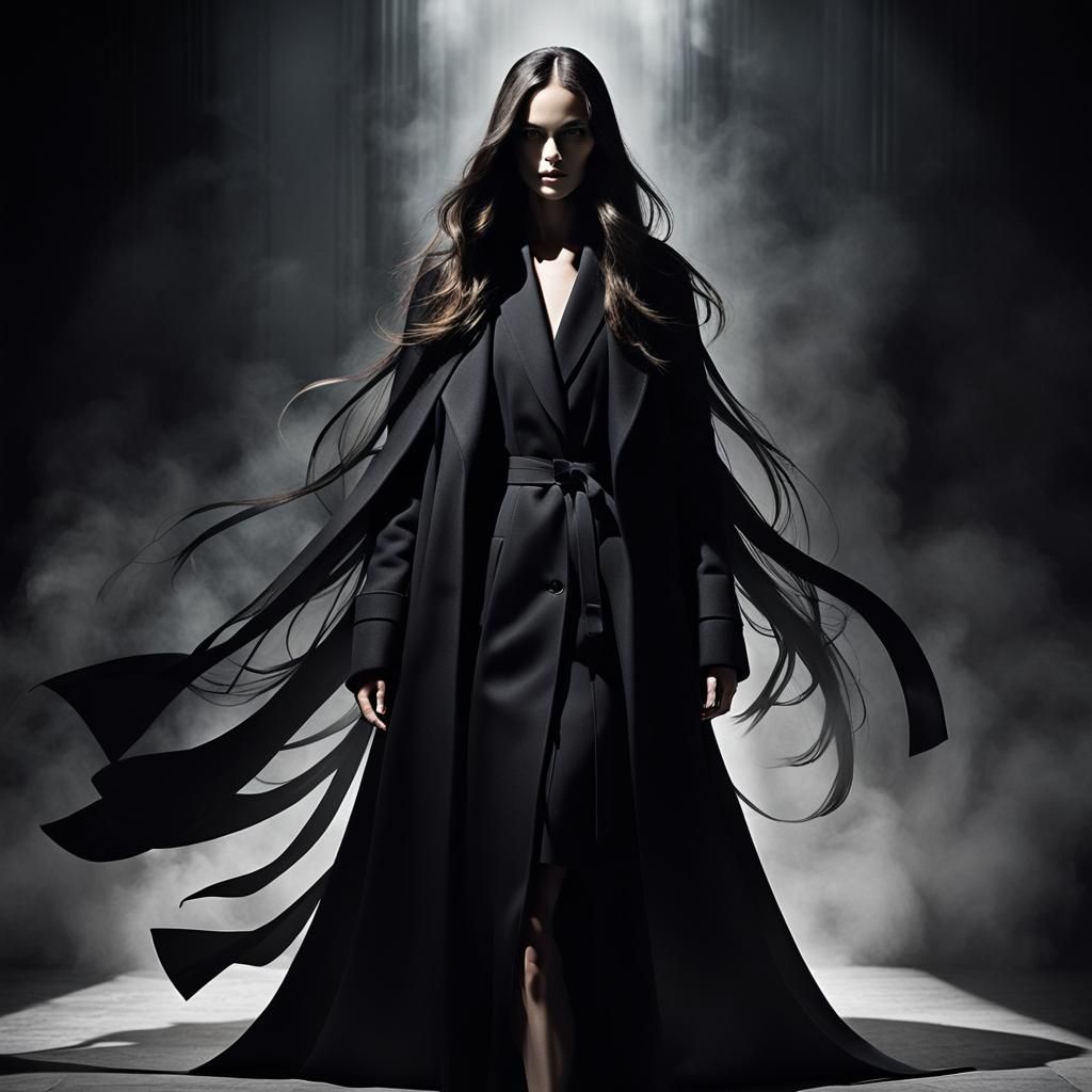 Mysterious Figure Emerges from Shadows: Dark Fantasy Art